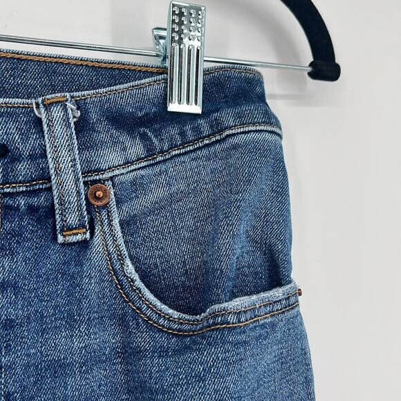 Abercrombie & Fitch The Mom High Rise Straight Jeans 25/0 XS Medium Wash - Picture 5 of 10